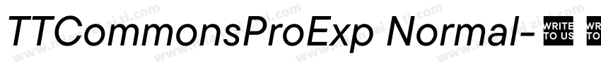 TTCommonsProExp Normal字体转换